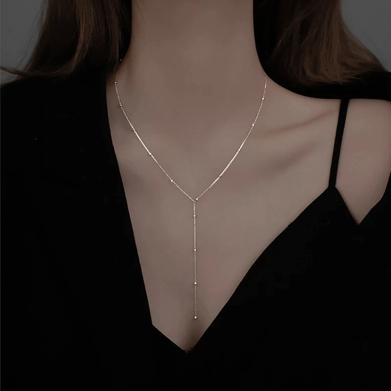 Collarbone Necklace with Tassels